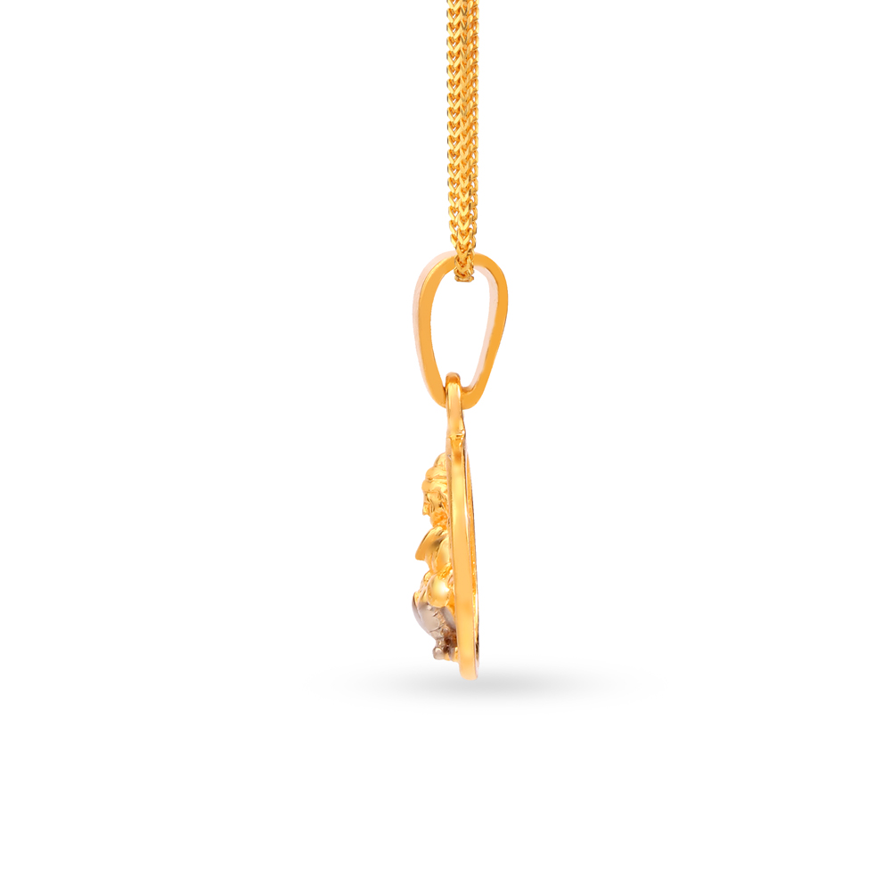 Lavish Lakshmi Gold Pendant,,hi-res image number null