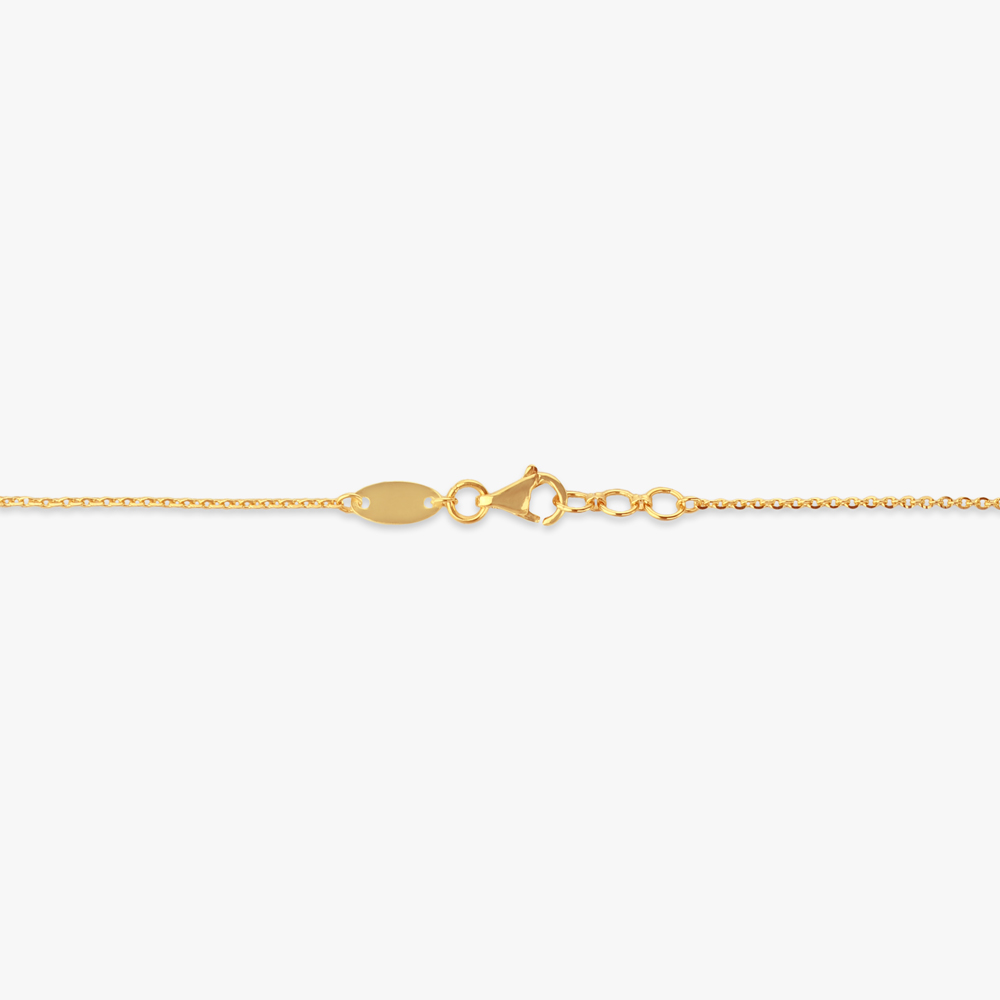 Bold Artistic Gold Pendant with Chain,,hi-res image number null