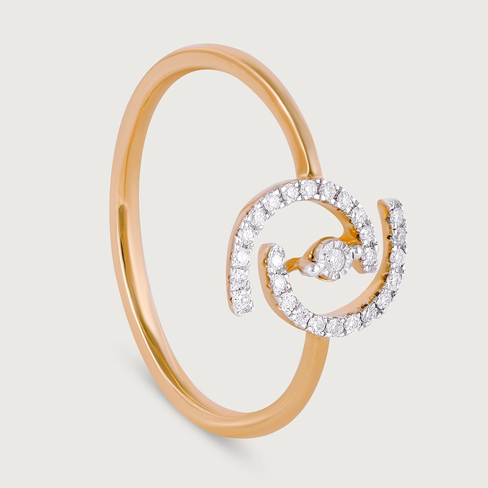 Infinite Sparkle Gold & Diamond Finger Ring,,hi-res image number null