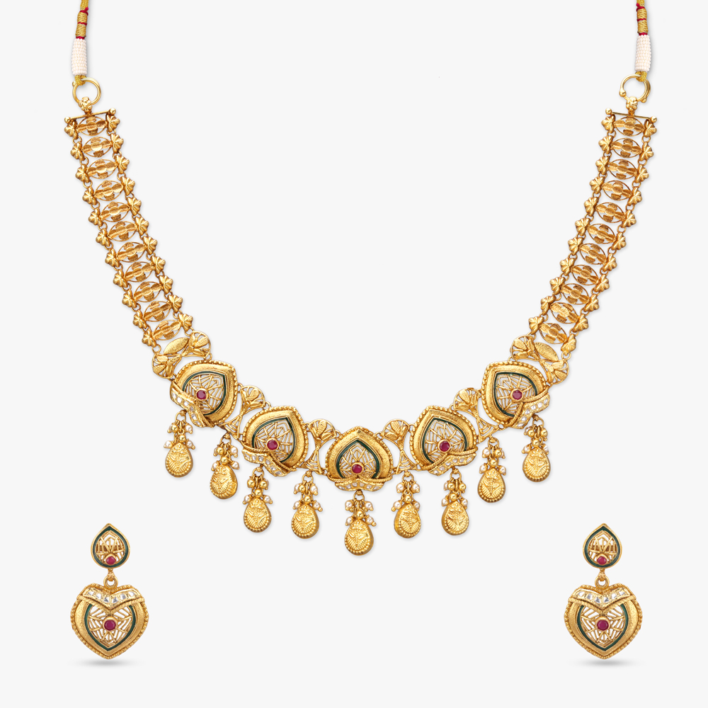 Enchanted Romance Gold Necklace set,,hi-res image number null