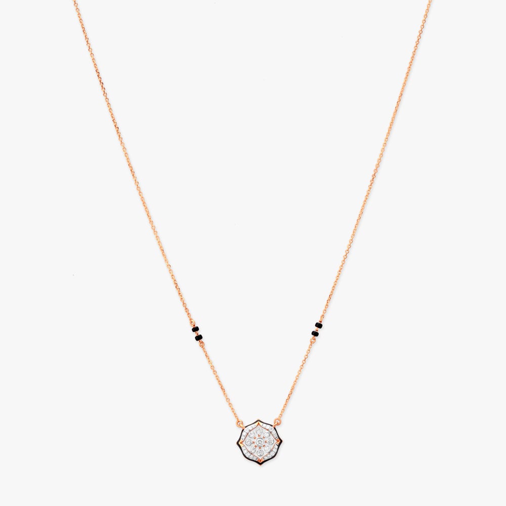 Crown Bloom Diamond Mangalsutra,,hi-res image number null