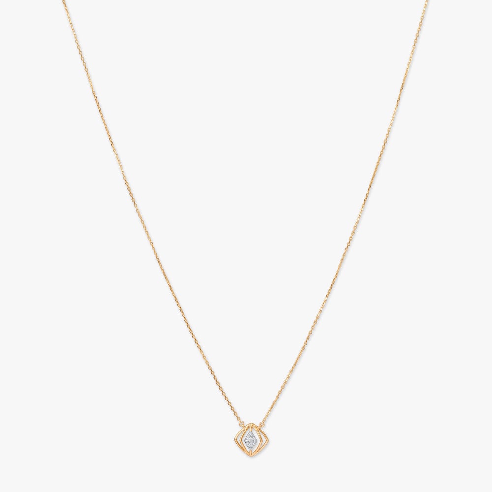 Golden Gaze Diamond Pendant with Chain,,hi-res image number null