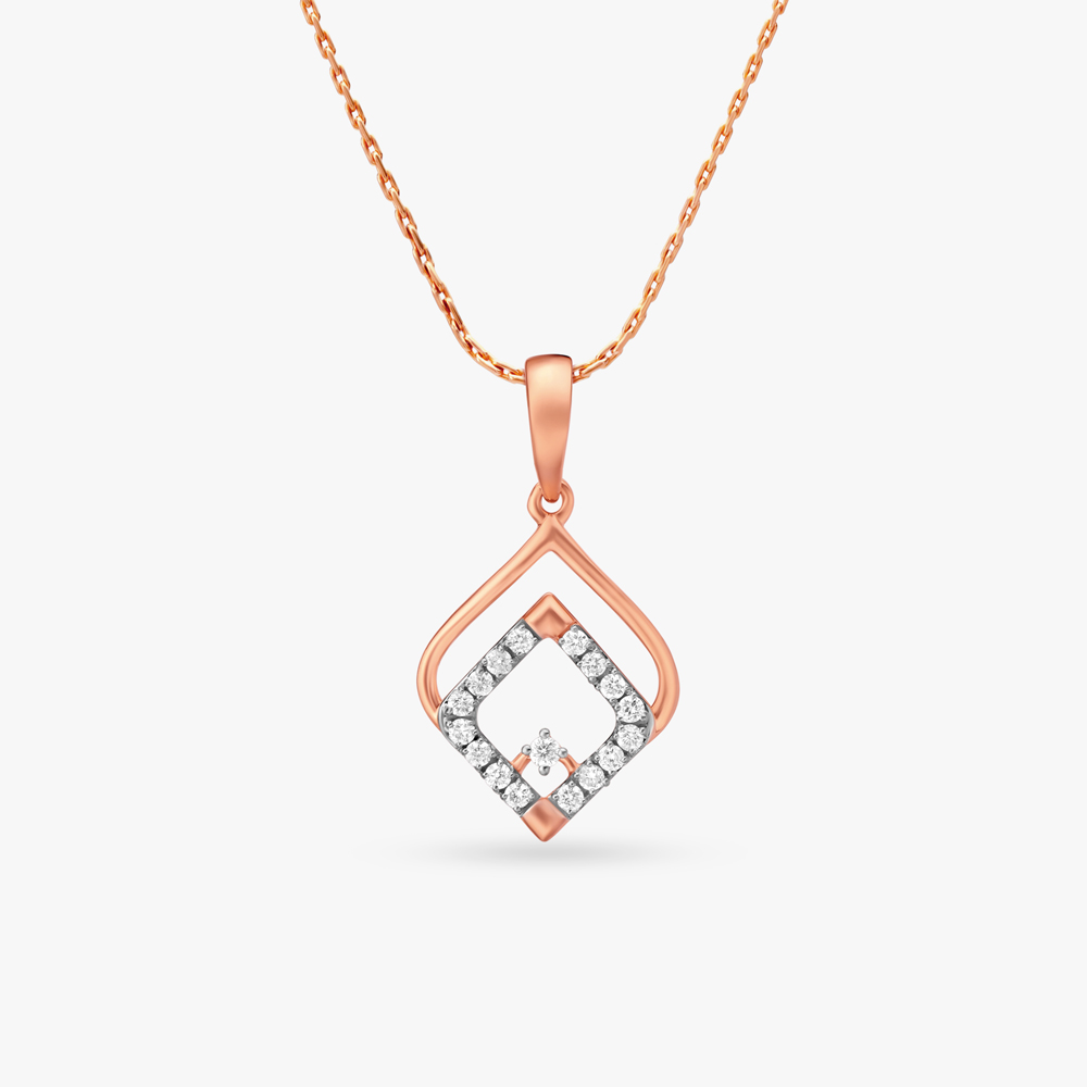 Geometric Pattern Diamond Pendant,,hi-res image number null