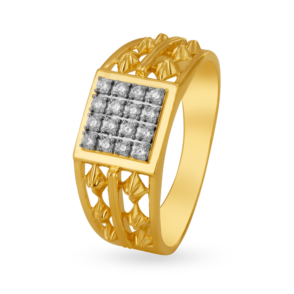 Fancy Diamond Finger Ring For Men,,hi-res image number null