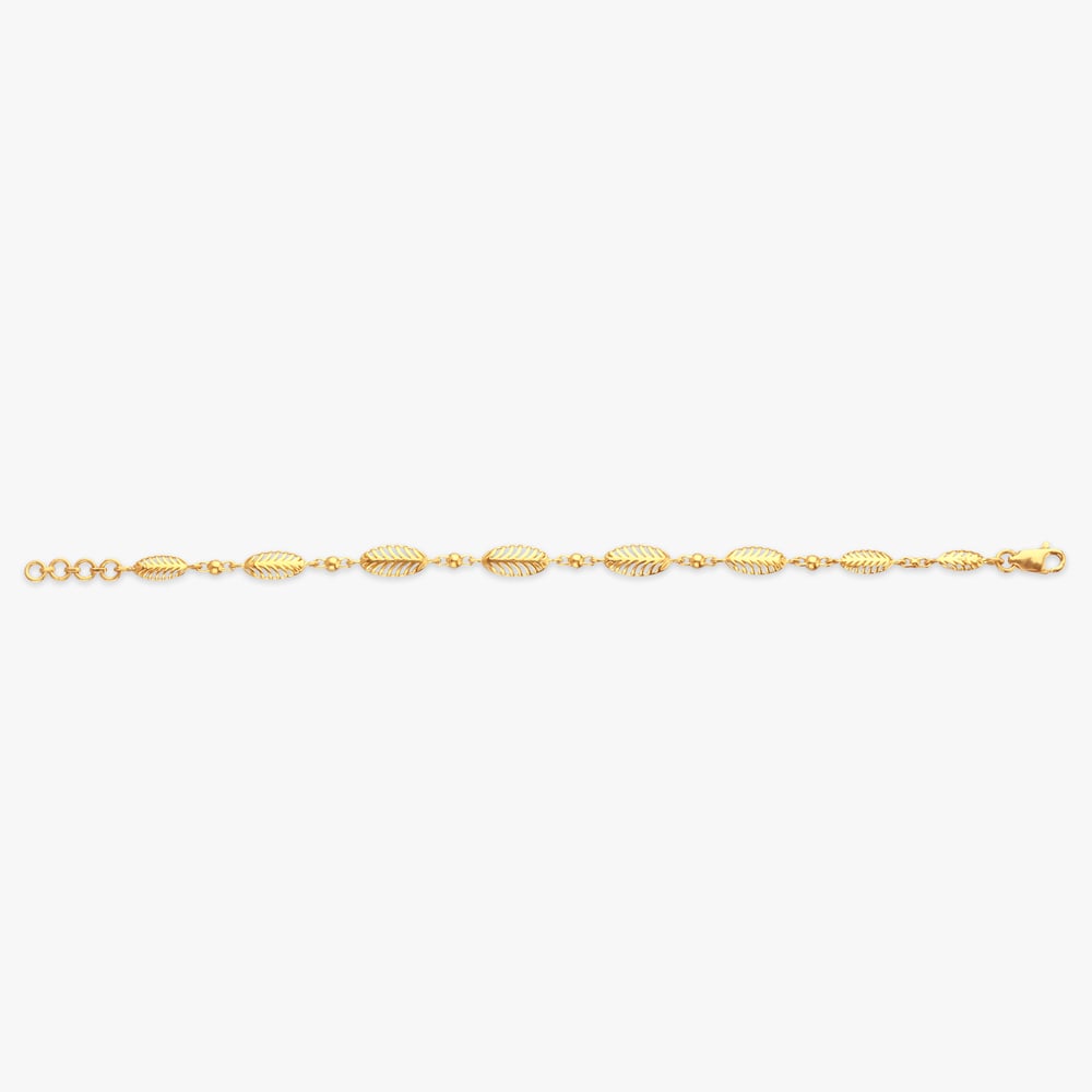 

Leaf Link Gold Bracelet