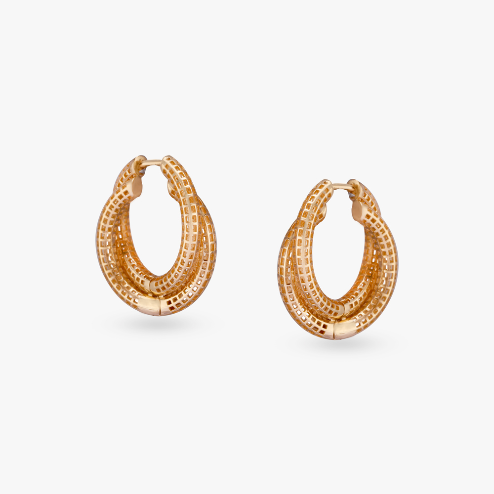 Breezy Glam Gold Hoop Earrings,,hi-res image number null