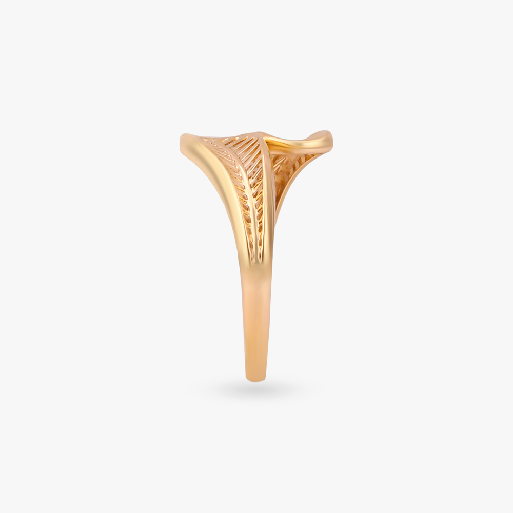 Twin Leaf Gold Ring,,hi-res image number null