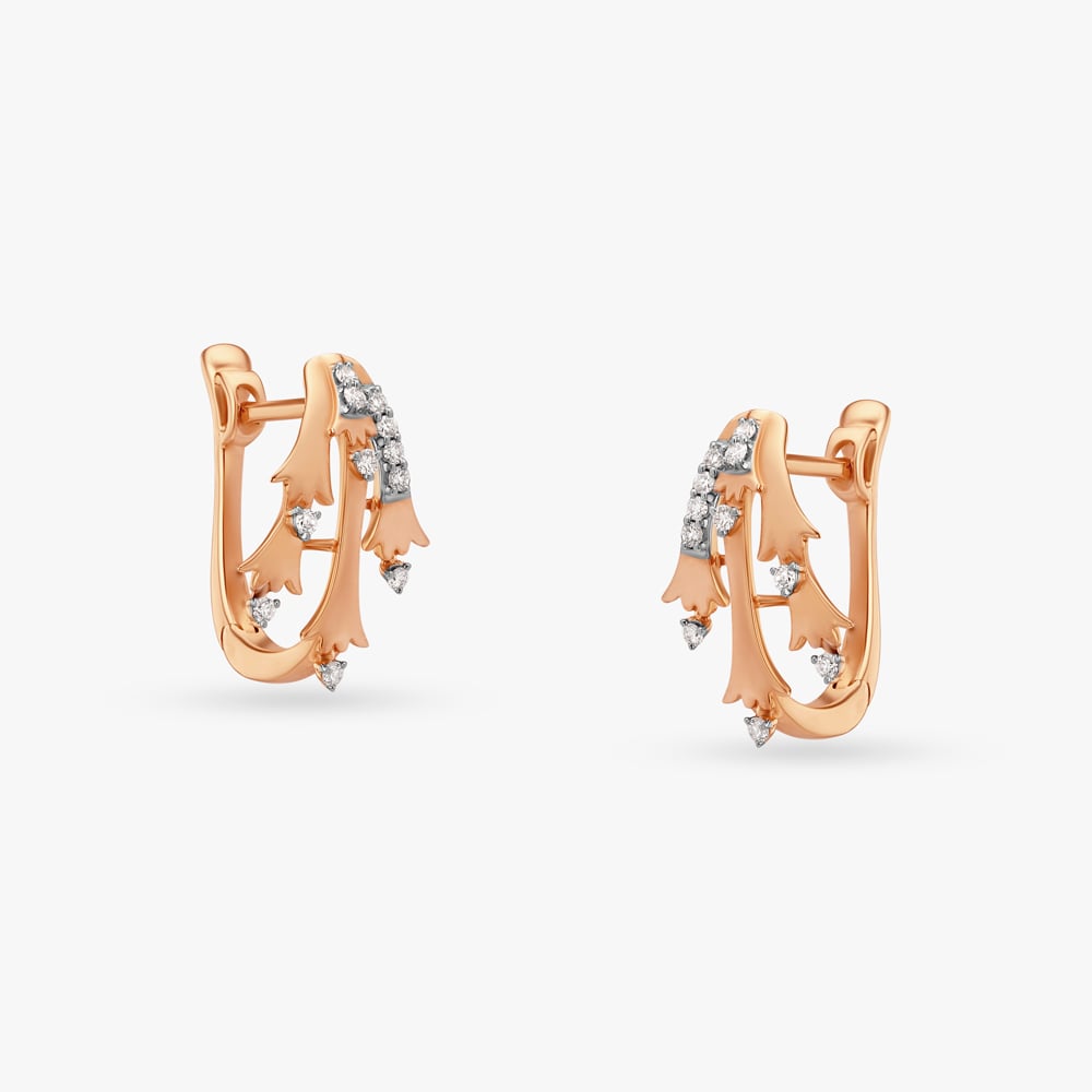 Ethereal Elegance Diamond Hoop Earrings