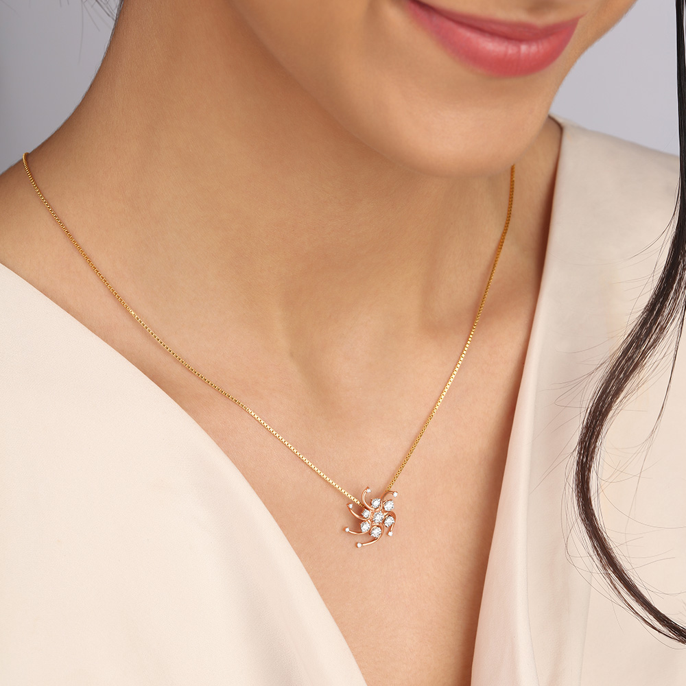 Ethereal Star-Crossed 14KT Diamond Pendant,,hi-res image number null