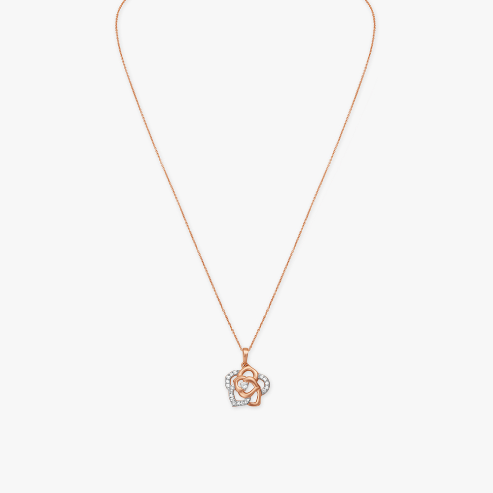 Lovely Floret Diamond Pendant with Chain,,hi-res image number null