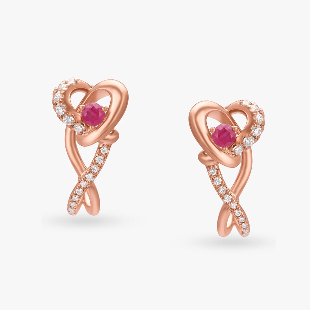 Divine Connection Diamond Stud Earrings