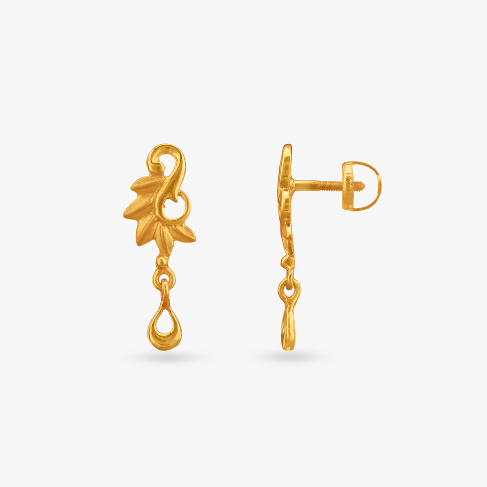 Contemporary Sublime Gold Drop Earrings,,hi-res image number null