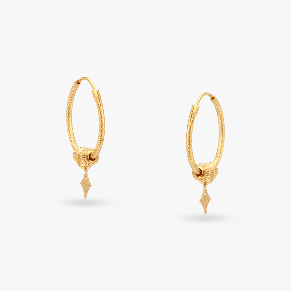 

Twisted Gold Hoop Earrings