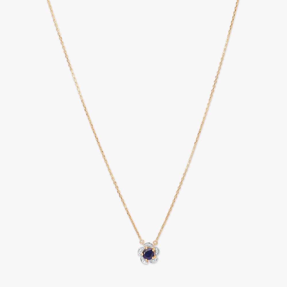 Midnight Bloom Diamond Pendant with Chain,,hi-res image number null