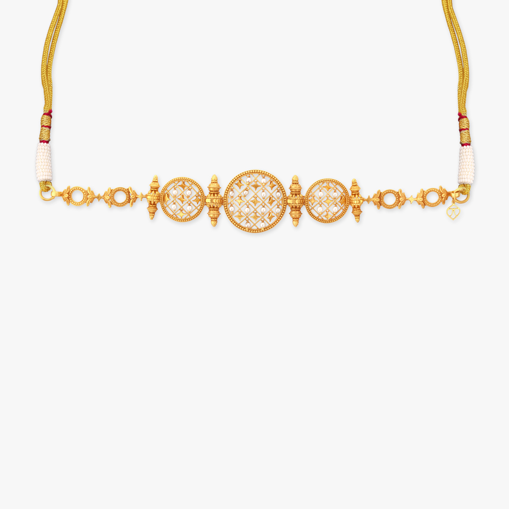 A Sky Full of Light Gold Choker Set,,hi-res image number null