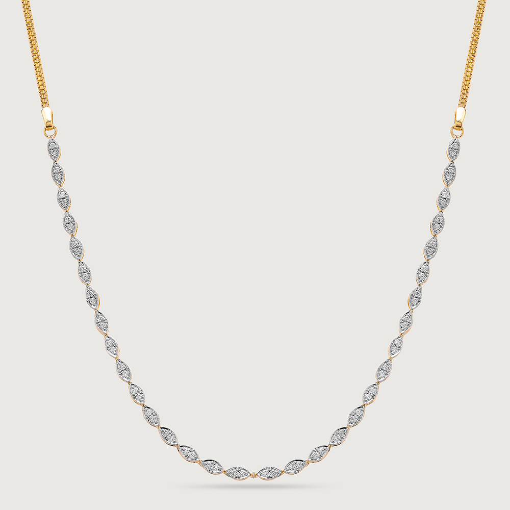 Radiant Ivy 14 Kt Gold and Diamond Necklace,,hi-res image number null