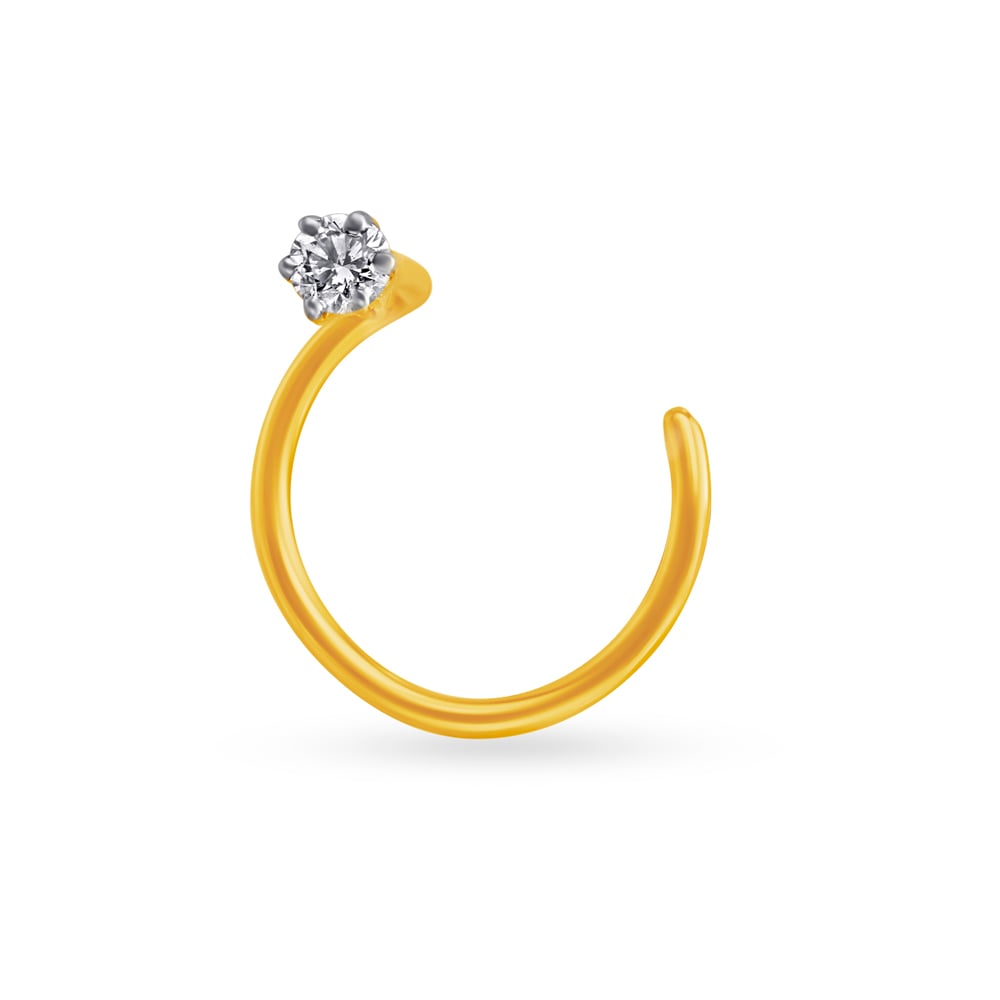 

Precious Prong-Set Diamond Nose Pin