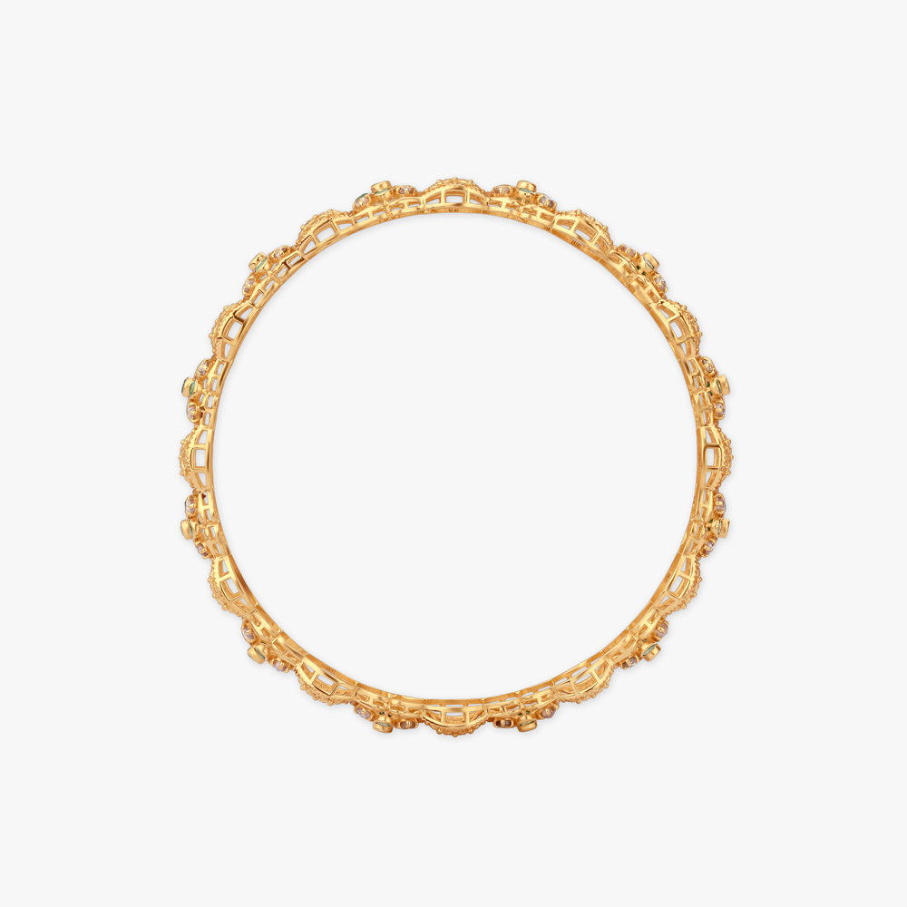 Lace Mosaic Gold Bangles,,hi-res image number null