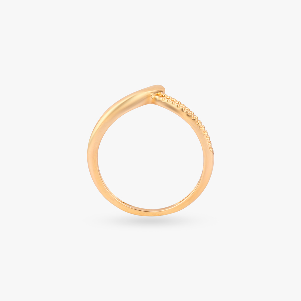 Sculpted Split Gold Ring,,hi-res image number null