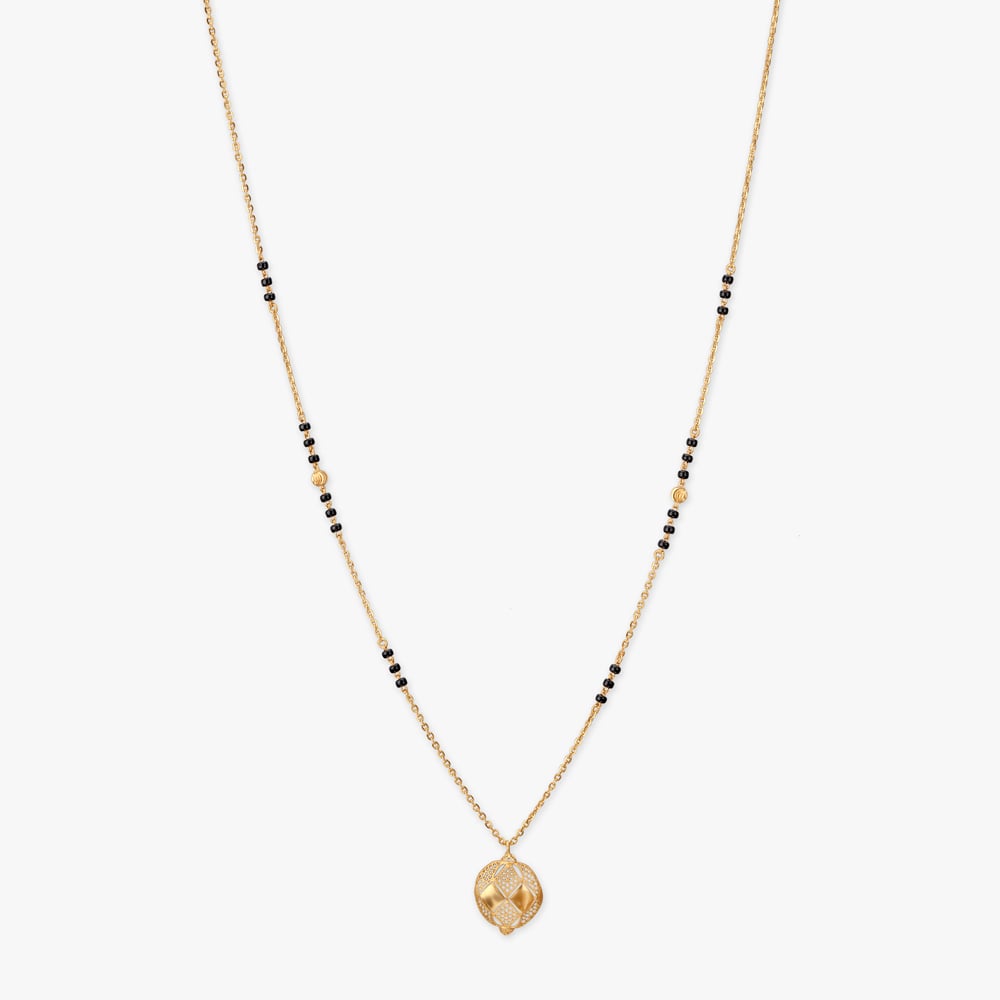 Geometric Filigree Gold Mangalsutra,,hi-res image number null