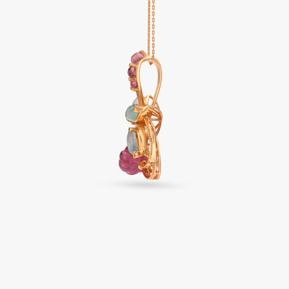 Loop Orchard Gold Pendant and Earrings Set,,hi-res image number null