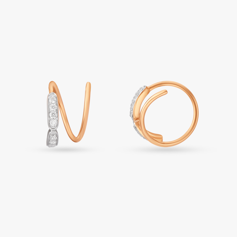 Twinkling Diamond Hoop Earrings,,hi-res image number null
