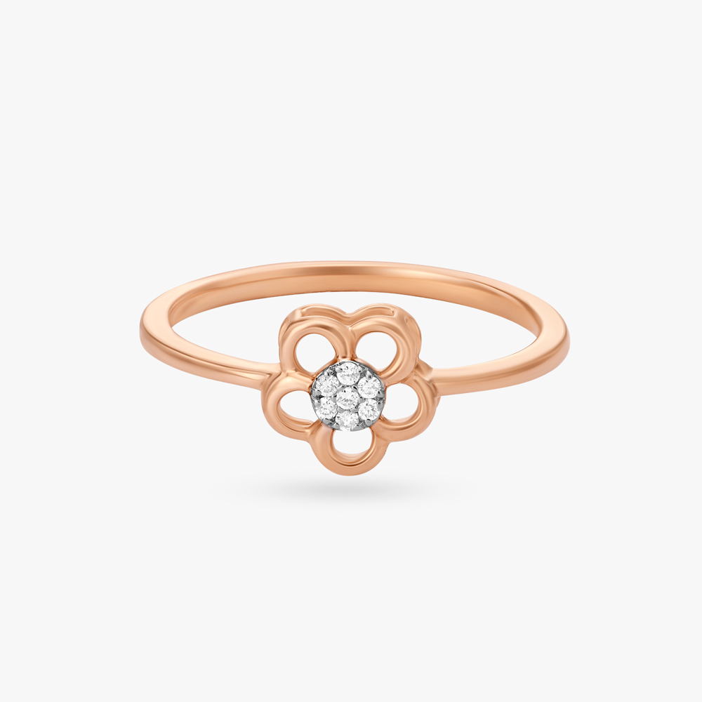 Divine Flora Sparkle Diamond Finger Ring,,hi-res image number null