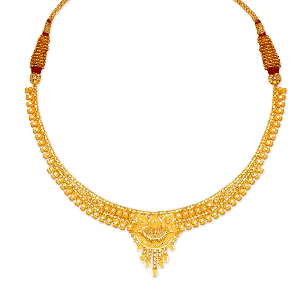 Ravishing Gold Necklace Set,,hi-res image number null
