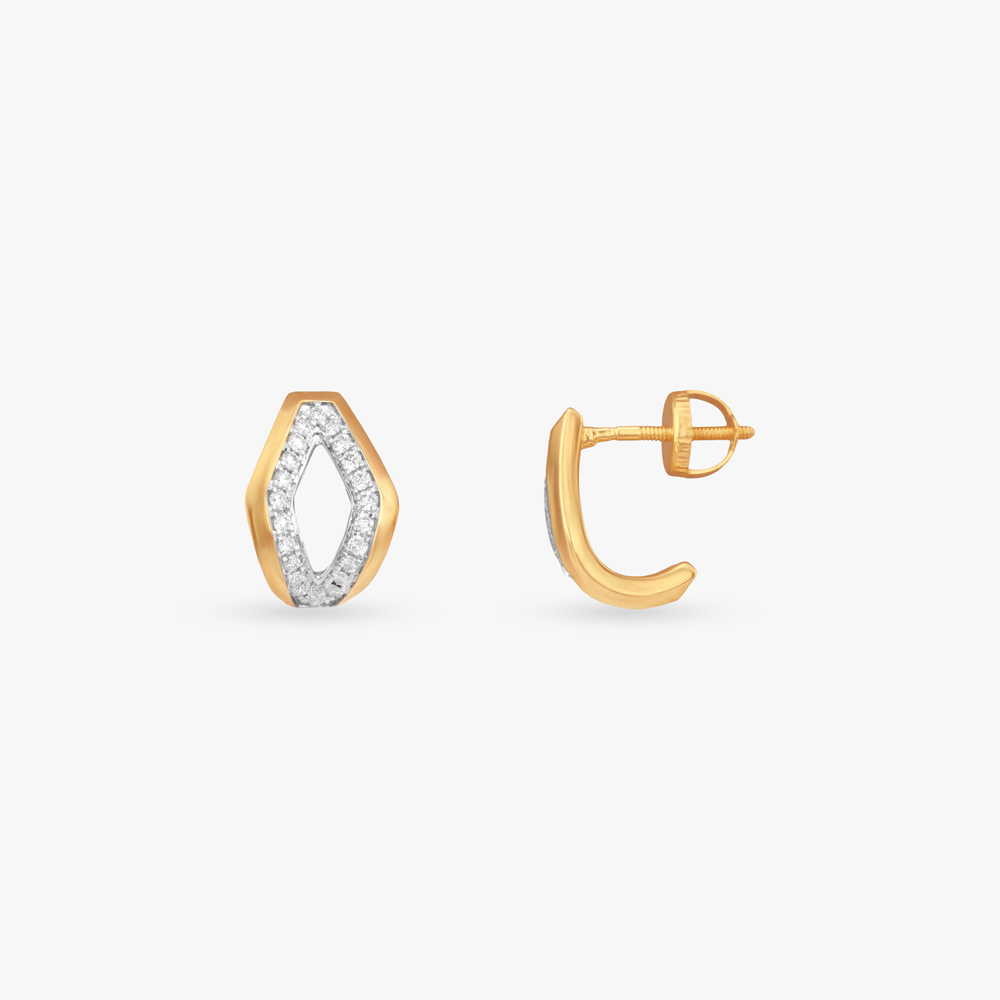 Luminous Contour Diamond Hoop Earrings,,hi-res image number null