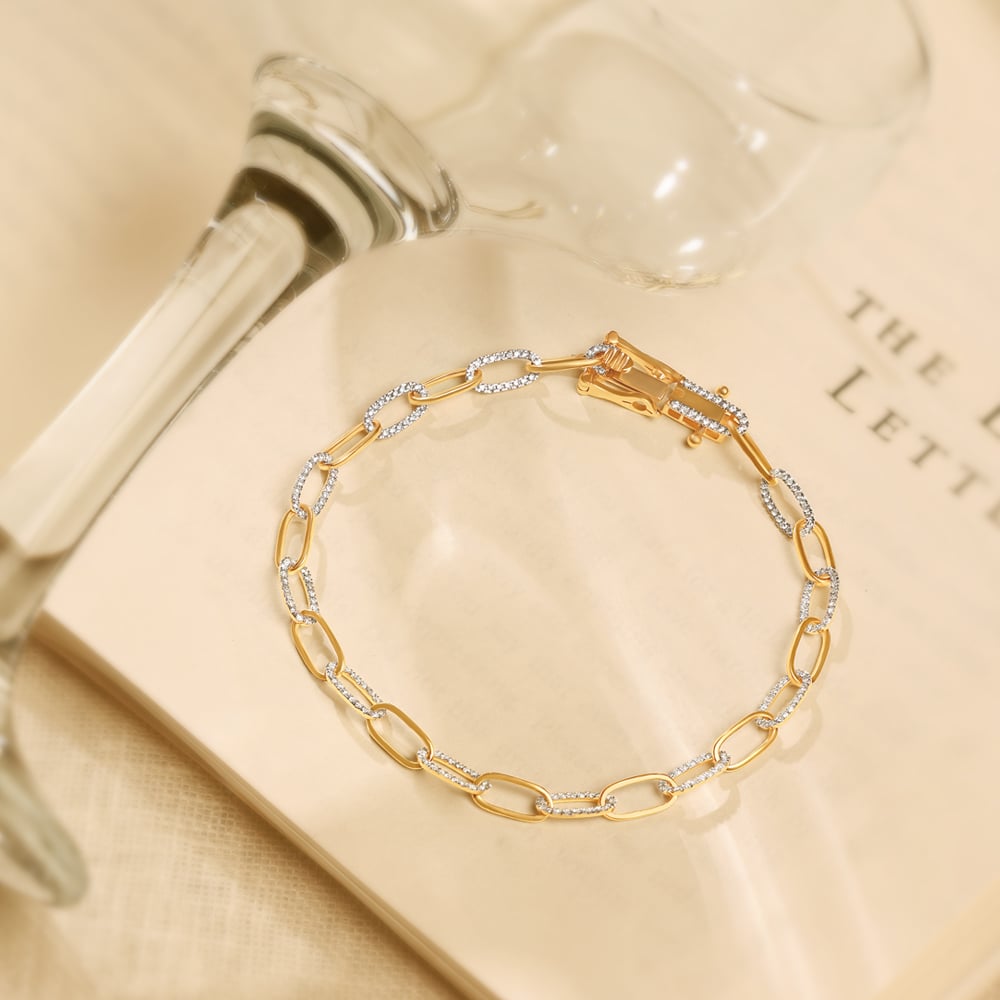 Buy Charming Leaf Pattern Diamond Bracelet |GRT Jewellers-sonthuy.vn