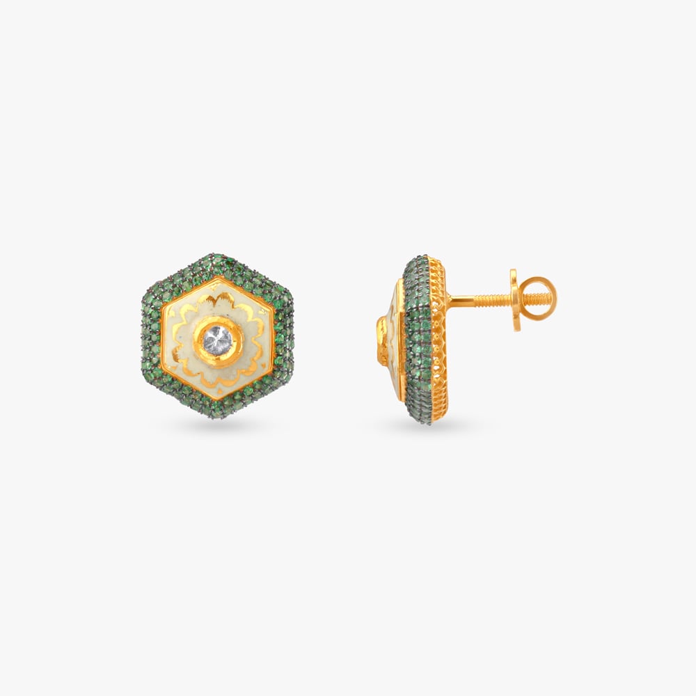 Mosaic Majesty Gold Necklace Set,,hi-res image number null