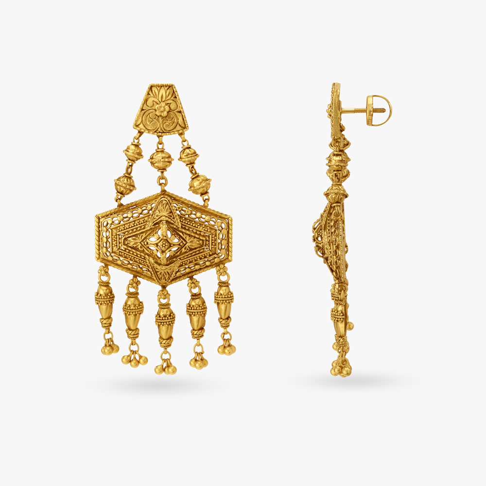 Hexagonal Layered Necklace Set with Partaj and Ras Rawa Work,,hi-res image number null