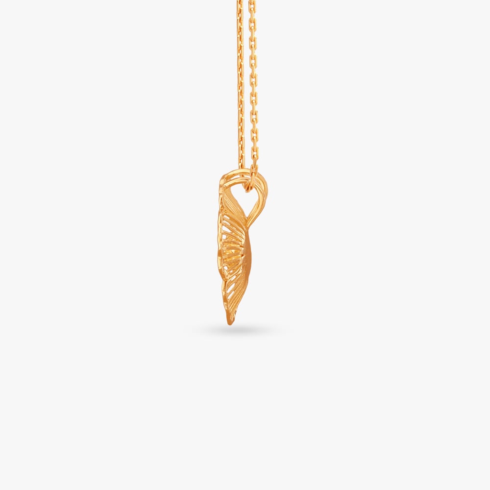 Fabulous Floral Gold Pendant and Earrings Set,,hi-res image number null