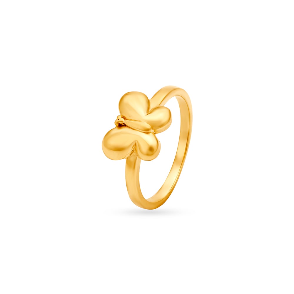 Butterfly Gold Finger Ring for Kids,,hi-res image number null