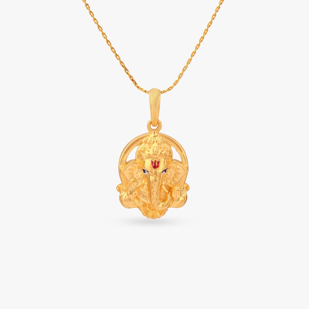 Shree Ganesha Gold Pendant,,hi-res image number null