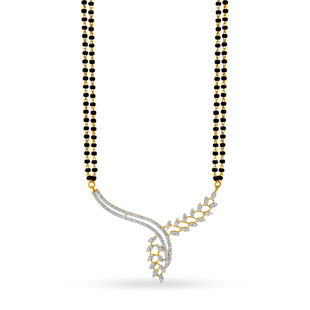 Beautiful Nature Inspired Diamond Mangalsutra,,hi-res image number null