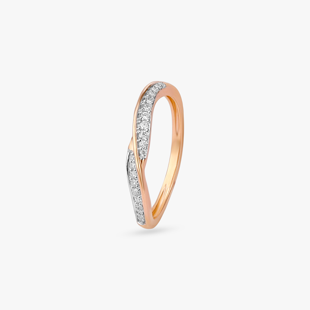 Infinity Ribbon Diamond Ring,,hi-res image number null
