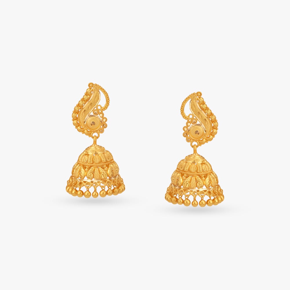 Paisley Top Bell Jhumka,,hi-res image number null