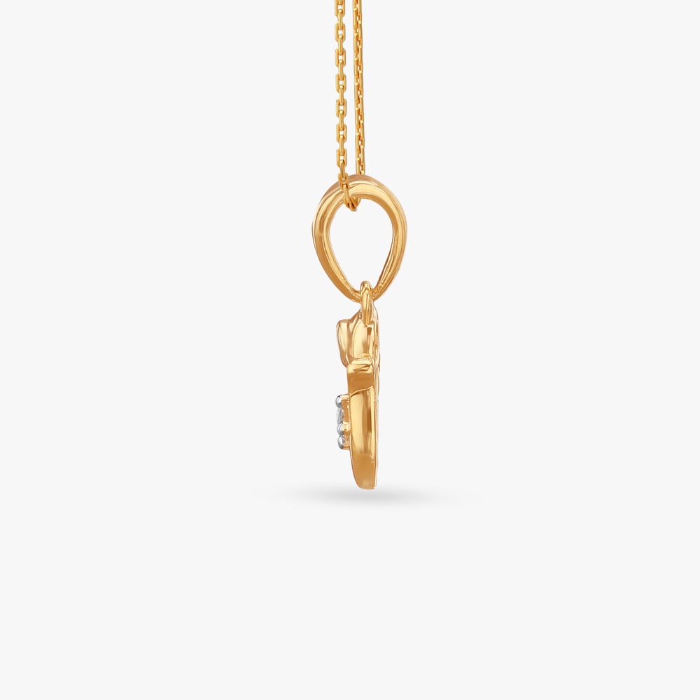 Whimsical Swan Diamond Pendant For Kids,,hi-res image number null
