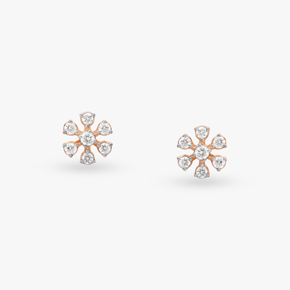 Petal Diamond Stud Earrings,,hi-res image number null