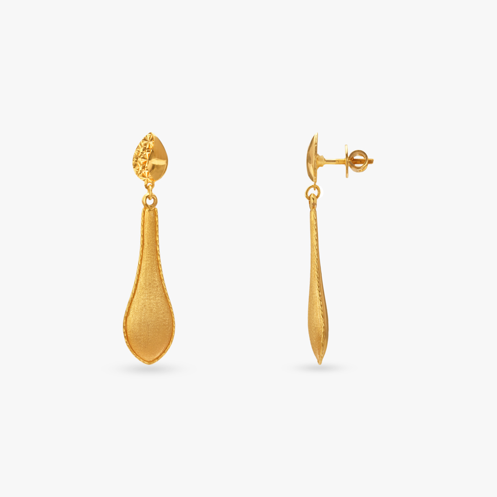 Refined Grace Gold Drop Earrings,,hi-res image number null