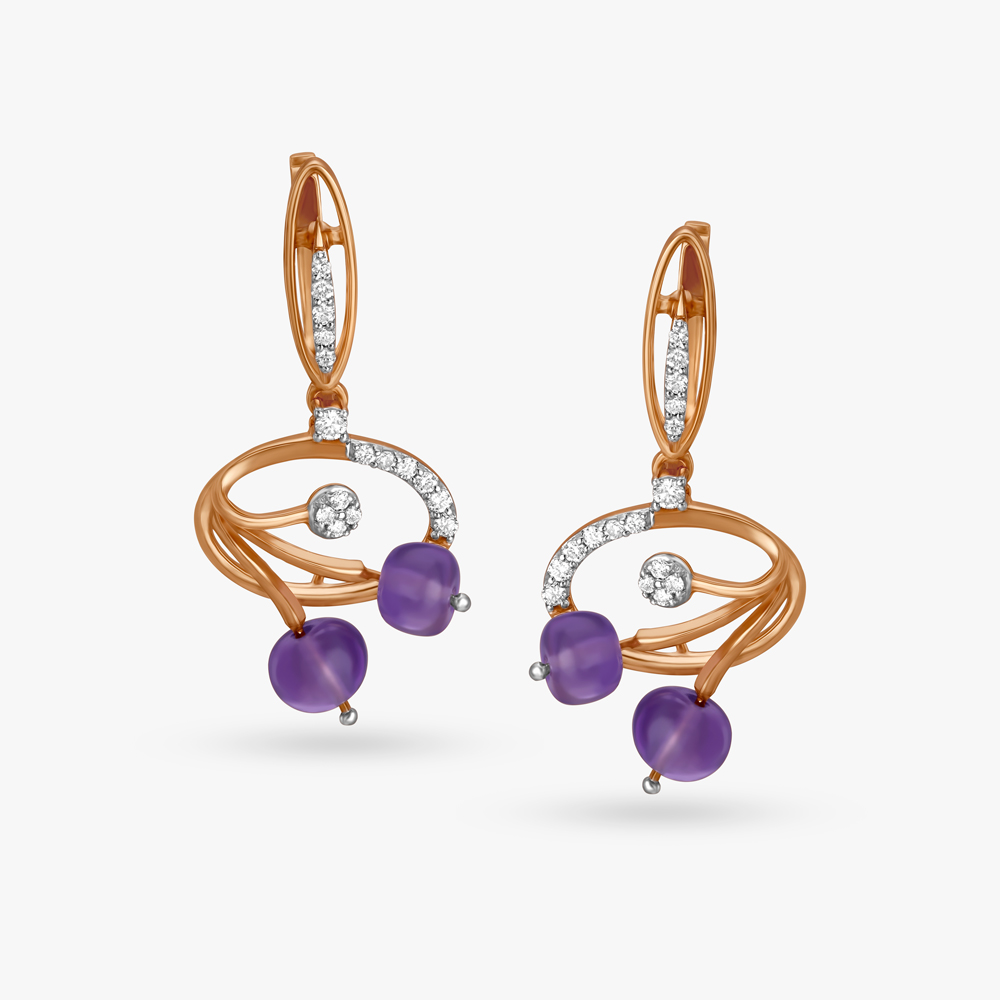 Serene Lilac Hoop Earrings,,hi-res image number null