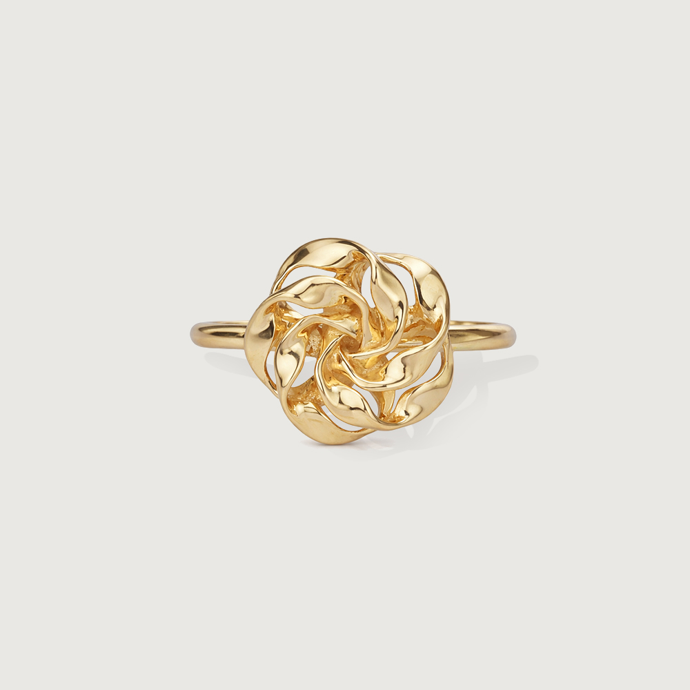 Sculpted Bloom Gold Ring,,hi-res image number null