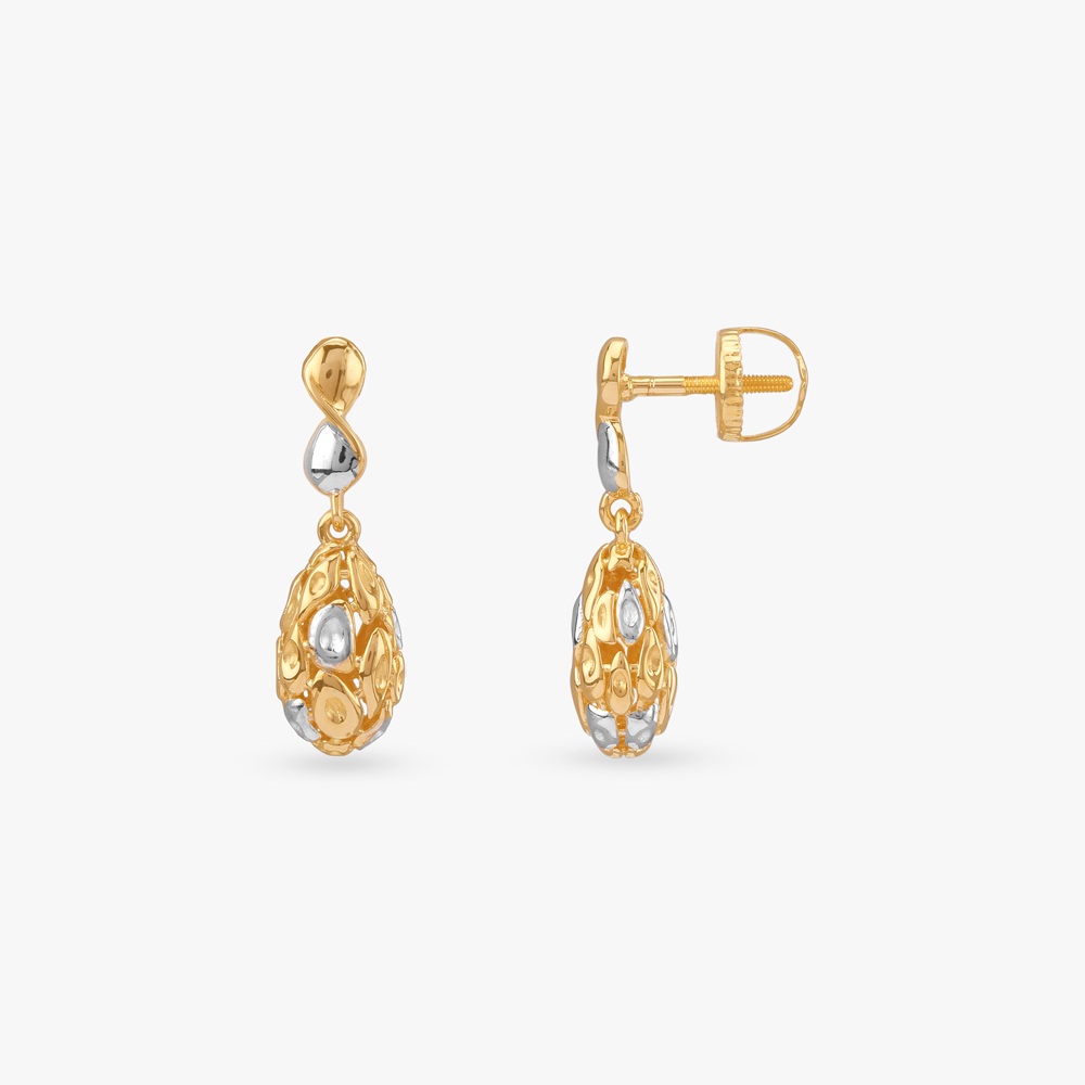 Lustre Orb Gold Drop Earrings,,hi-res image number null