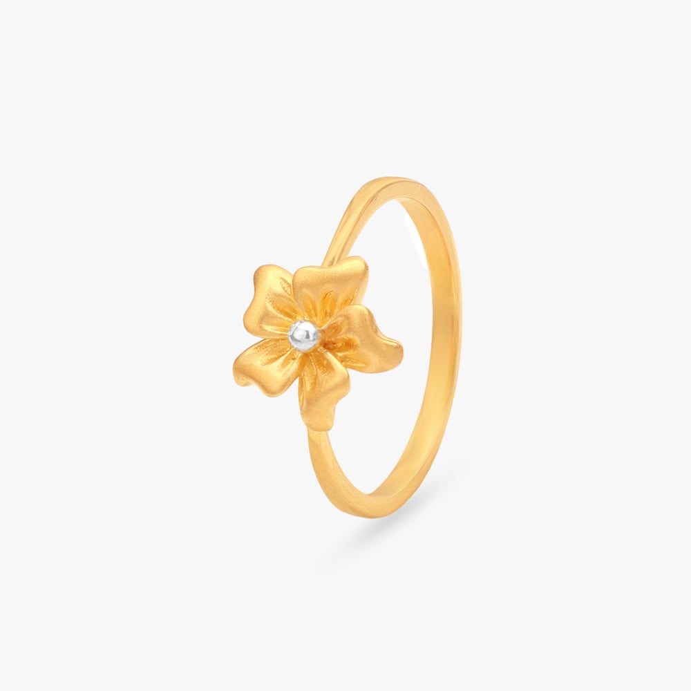 Petal Poetry Gold Finger Ring,,hi-res image number null