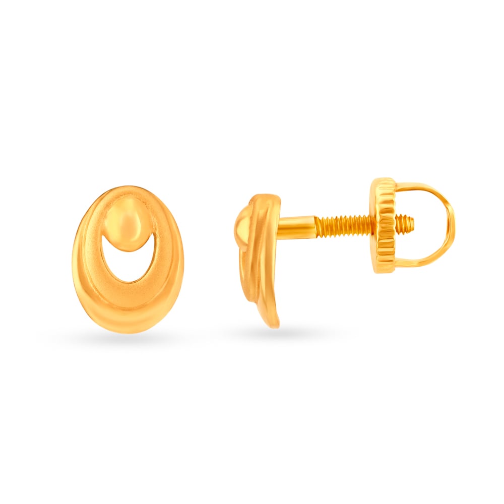 Dainty Serene Gold Stud Earrings,,hi-res image number null