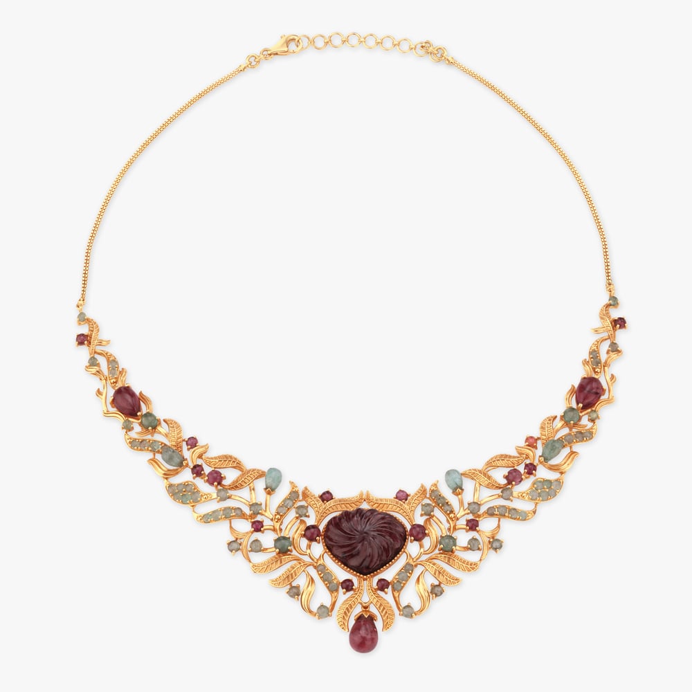 Petal Crest Gold Necklace,,hi-res image number null