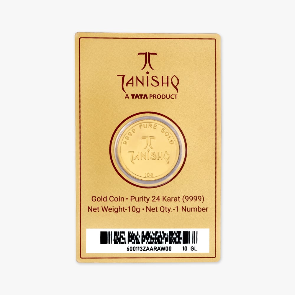 10 gram 24 Karat Gold Coin with Ganesha-Lakshmi Motif,,hi-res image number null