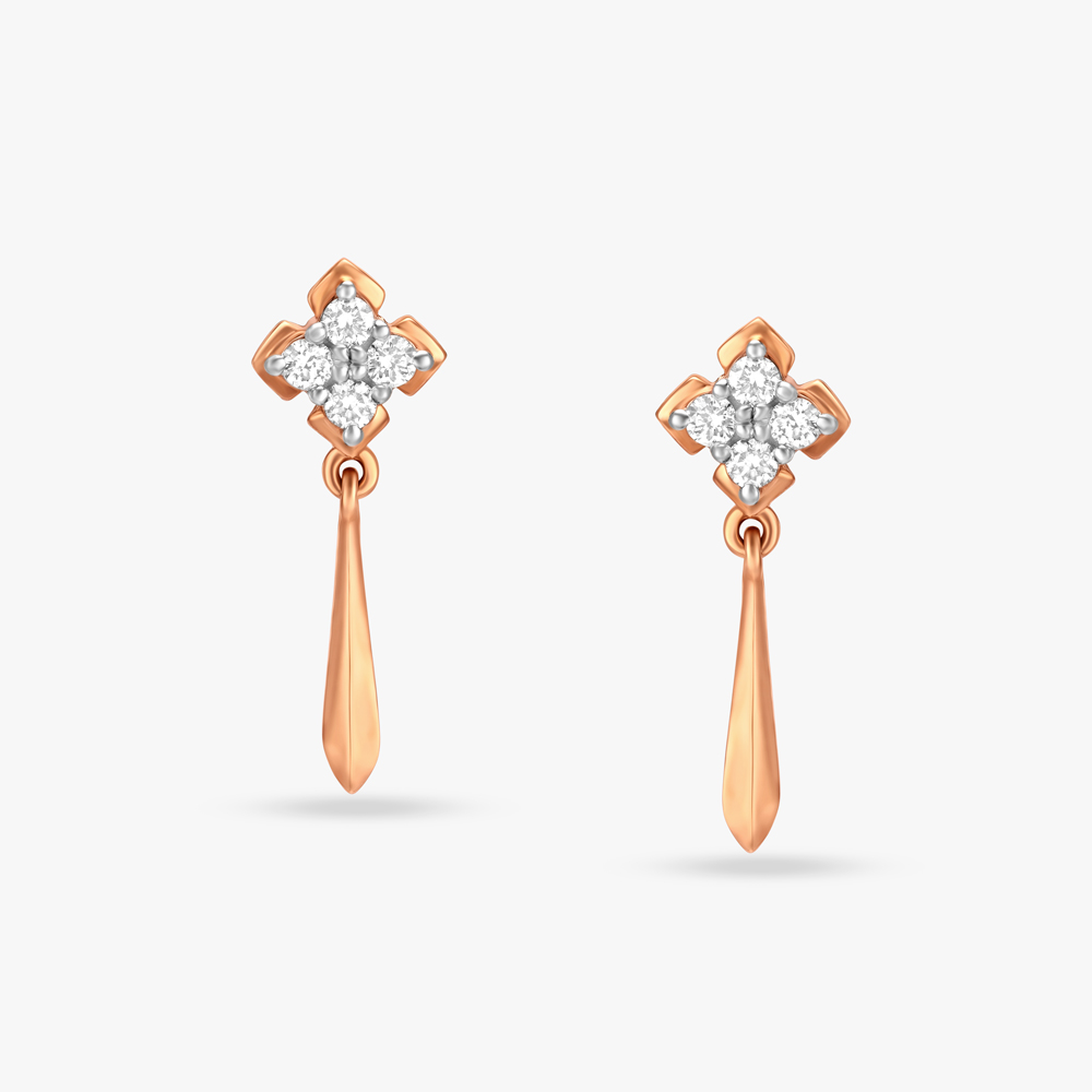 Charming Flowers Diamond Drop Earrings,,hi-res image number null
