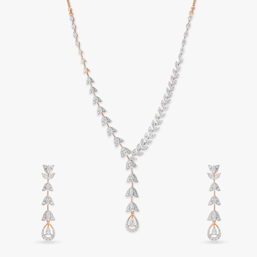 Radiant Diamond Necklace Set